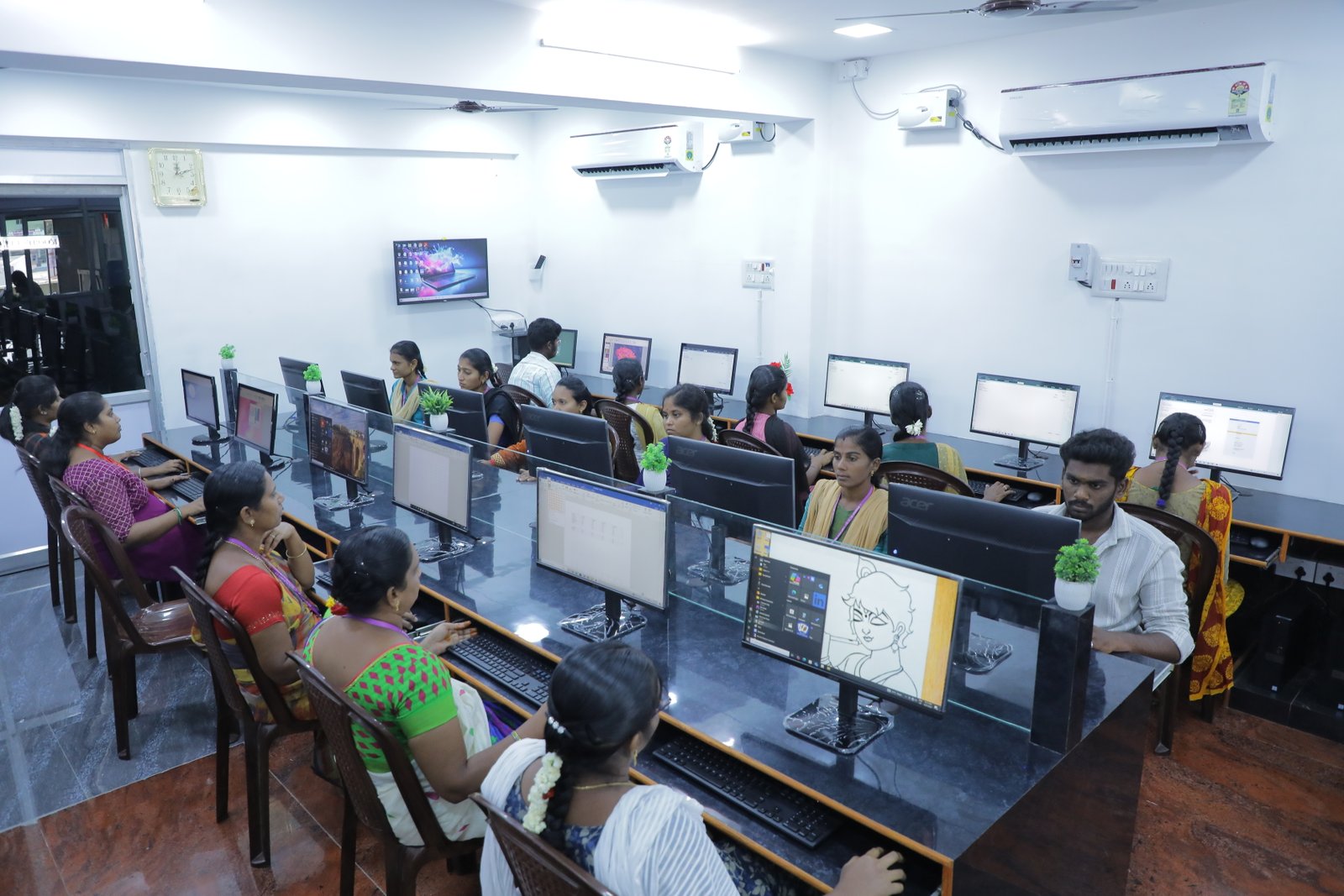 Children learning in school